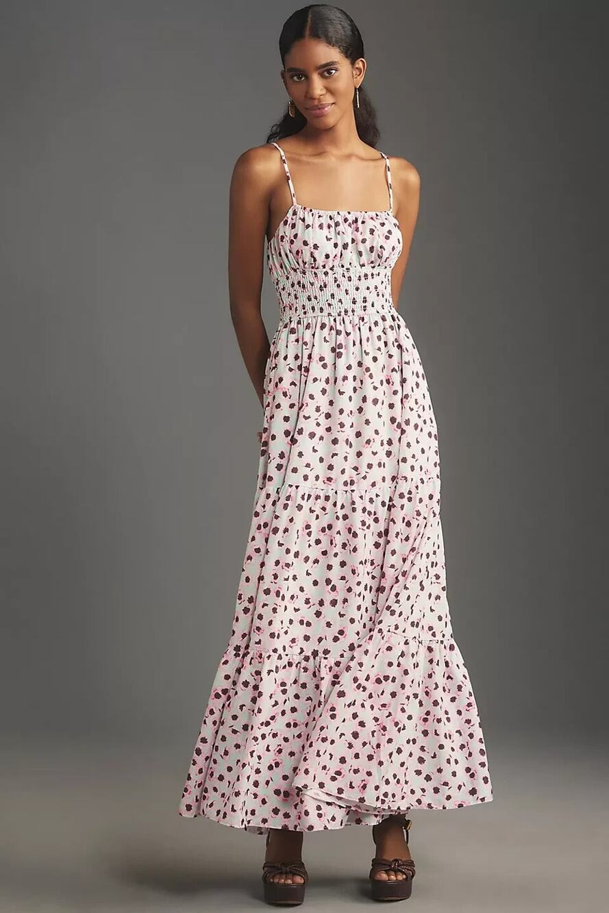 NWT Anthropologie Hutch Sleeveless Square-Neck A-Line Maxi Dress Sz L #7E459